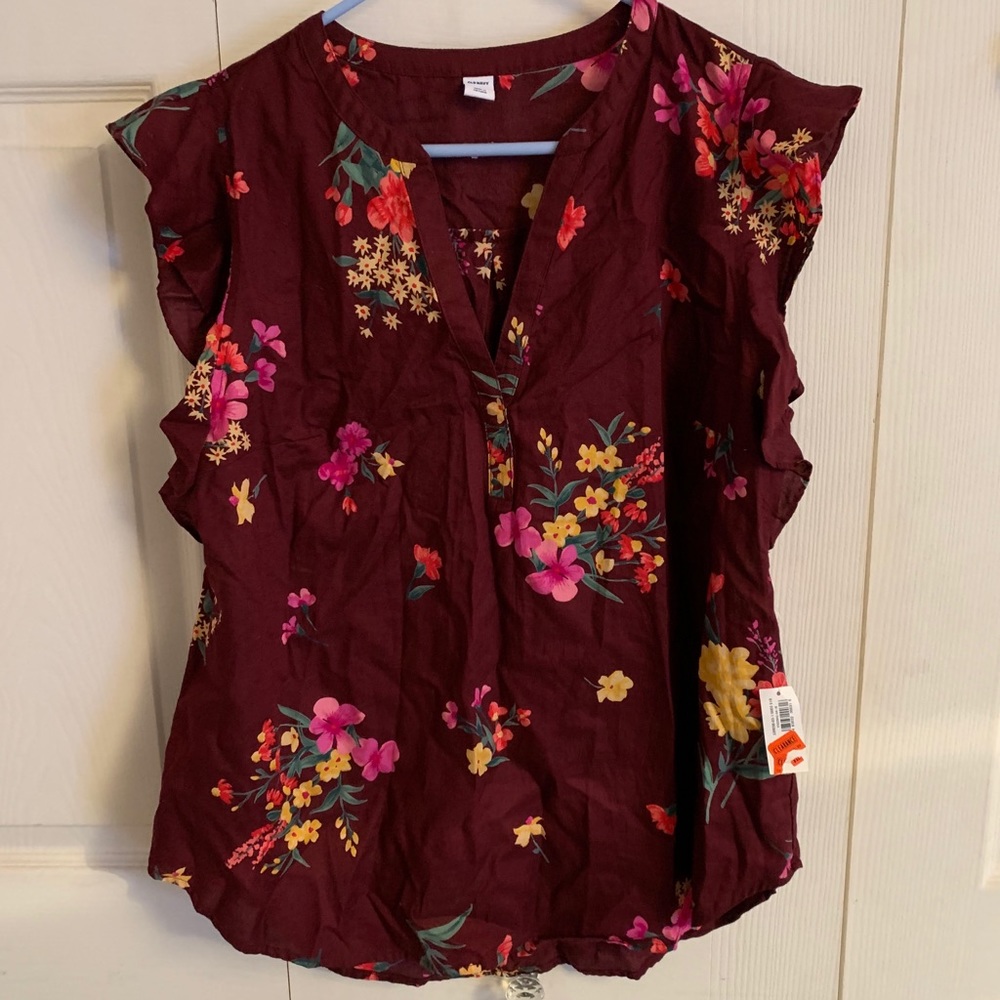 Old navy floral blouse